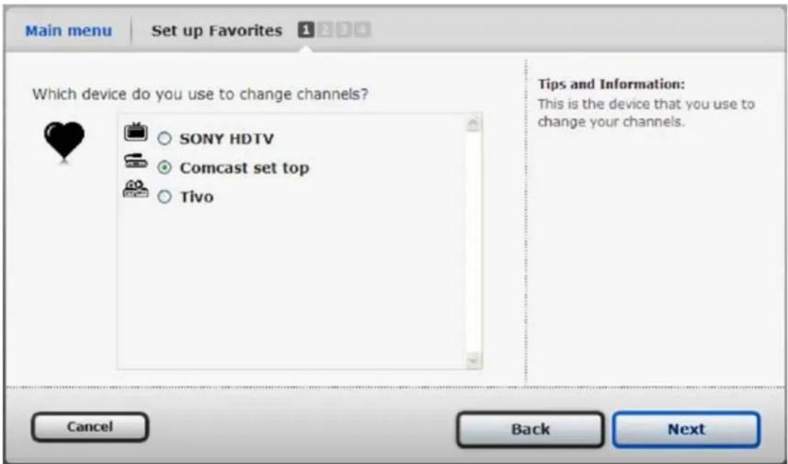 MONSTER Revolution 200 - Select the device you change channels with - 1