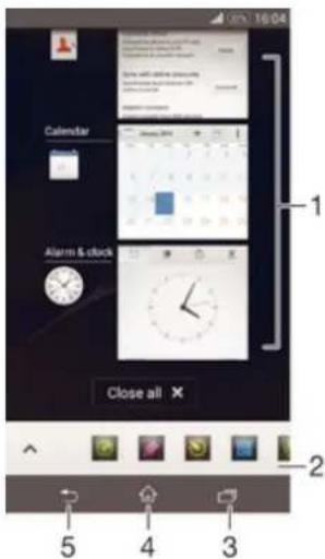 Calendar Alarm & clock Close all ✗ 1 2 5 4 3