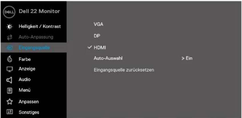 DELL E Series E2222HS - Auf das OSD-Menü zugreifen - 6