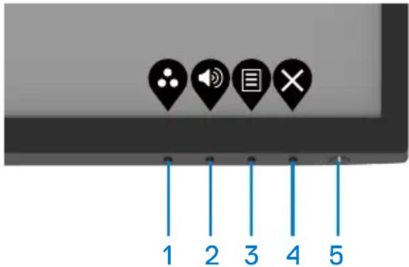 DELL E Series E2222HS - Verwenden Sie zum Sperren der Taste(n) die Steuertaste an der Frontblende. - 1