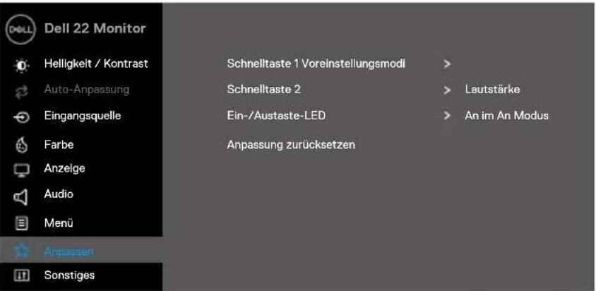 DELL E Series E2222HS - Auf das OSD-Menü zugreifen - 18