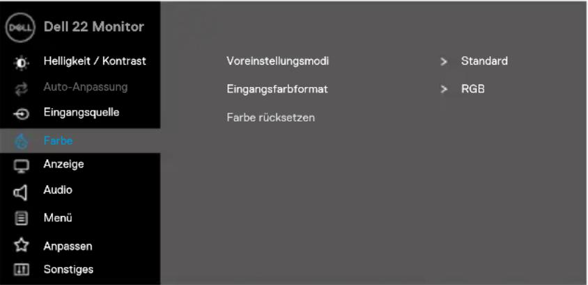 DELL E Series E2222HS - Auf das OSD-Menü zugreifen - 9