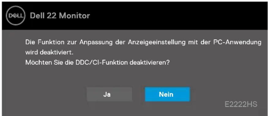 DELL E Series E2222HS - OSD-Warnmeldungen - 6