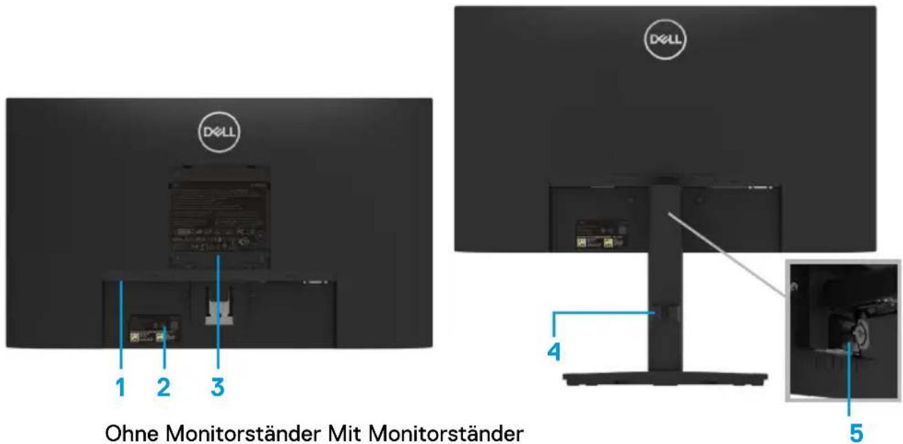 DELL E Series E2222HS - Übersicht über Funktionen und Bedienelemente - 2