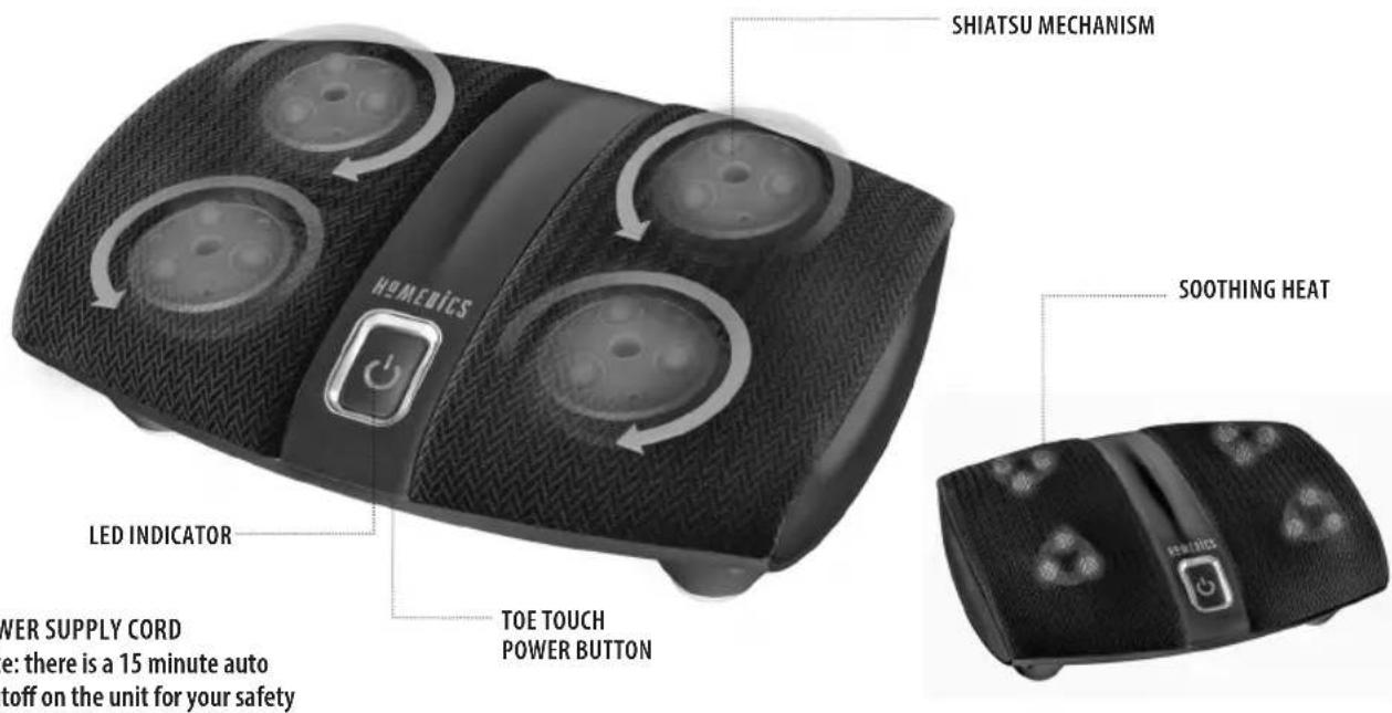 HOMEDICS Dual Shiatsu FMS-255H-GB - FOOT MASSAGER - 1