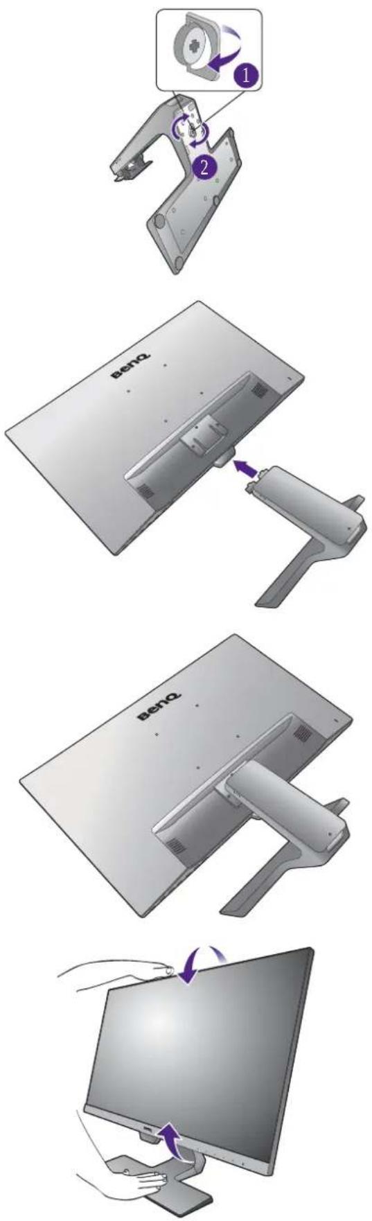 BENQ GW2780E - Anbringen des Monitorsockels. - 7