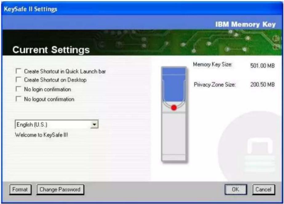 IBM Memory Key - Changing your password - 1