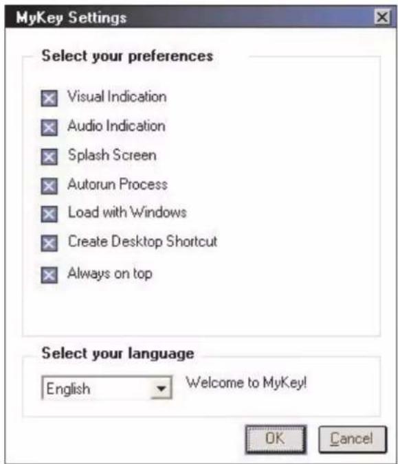IBM Memory Key - Setting preferences - 1