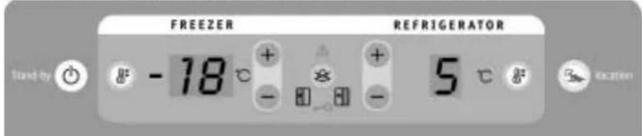 WHIRLPOOL S20E RBB2V-A/G - Guide to the refrigerator/freezer and ice/water dispenser control panel - 1