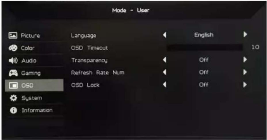 ACER AOpen 32HC5QRP - OSD adjustment - 1