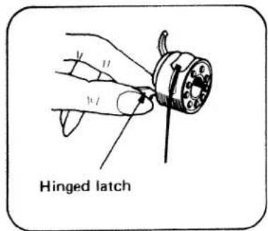 White W1488 - INSERTING BOBBIN CASE INTO SHUTTLE RACE - 1