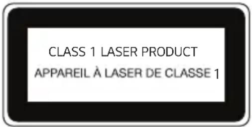 CLASS 1 LASER PRODUCT APPAREIL À LASER DE CLASSE 1