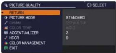 MAXELL MC-WX8751W - PICTURE menu - 1