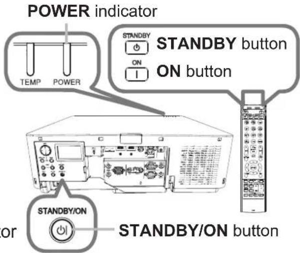MAXELL MC-WX8751W - Turning on the power - 1