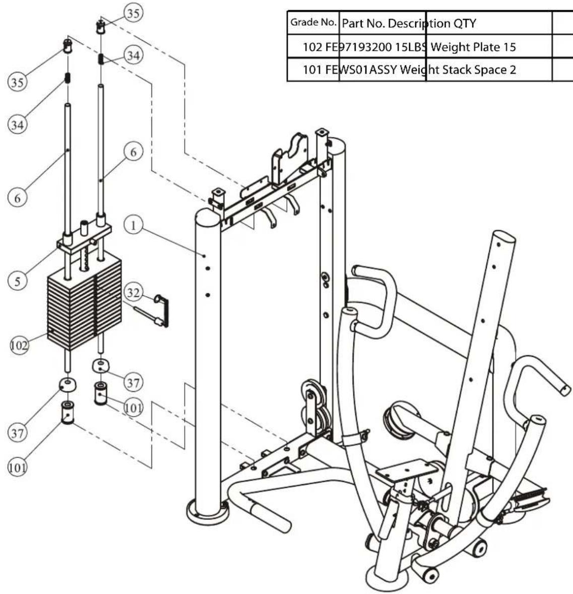 TAURUS Chest Press IT95 - Attach: - 1