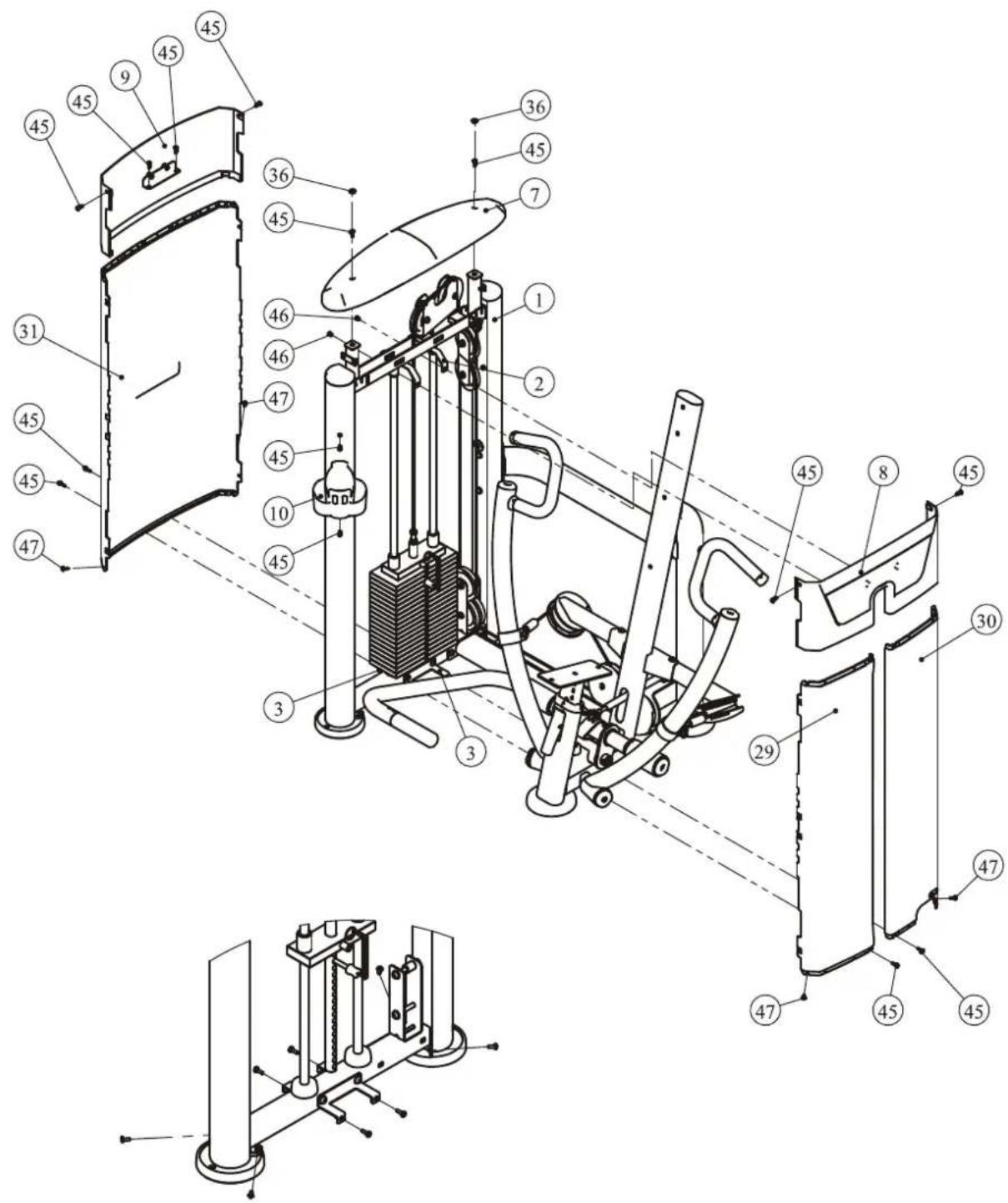 TAURUS Chest Press IT95 - Assembly - 1