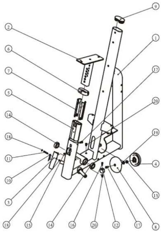 TAURUS Chest Press IT95 - Exploded View and Parts List - 1