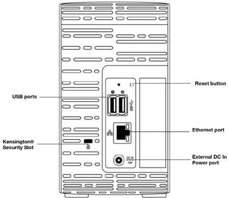 WESTERN DIGITAL My Cloud Mirror WDBWVZ0060JWT - Back View - 1