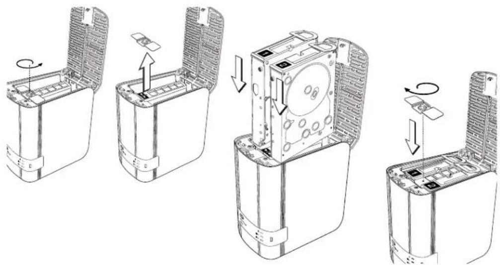 WESTERN DIGITAL My Cloud Mirror WDBWVZ0060JWT - Inserting One or Both Drives - 1