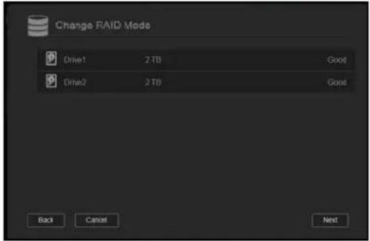 WESTERN DIGITAL My Cloud Mirror WDBWVZ0060JWT - WARNING! Changes made to your RAID mode will delete all of your data and your user settings. See "Saving a Configuration File" on page 122 for information on saving your user settings. - 4