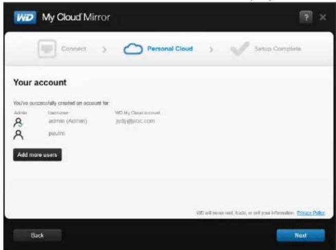 WESTERN DIGITAL My Cloud Mirror WDBWVZ0060JWT - Connecting to the Network and Creating a Personal Cloud - 5