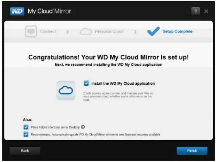 WESTERN DIGITAL My Cloud Mirror WDBWVZ0060JWT - Connecting to the Network and Creating a Personal Cloud - 6