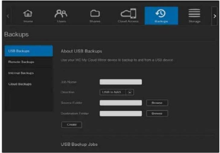 WESTERN DIGITAL My Cloud Mirror WDBWVZ0060JWT - Creating a USB Backup - 1