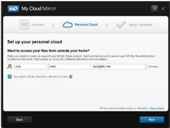 WESTERN DIGITAL My Cloud Mirror WDBWVZ0060JWT - Connecting to the Network and Creating a Personal Cloud - 4