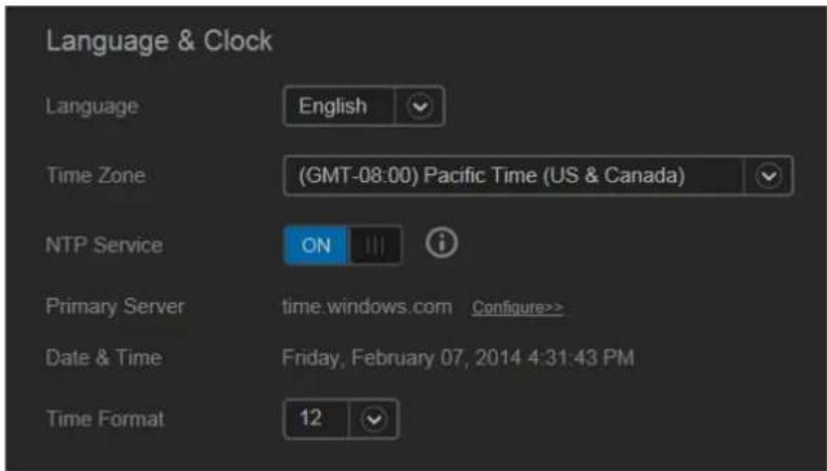 WESTERN DIGITAL My Cloud Mirror WDBWVZ0060JWT - Language and Clock - 1