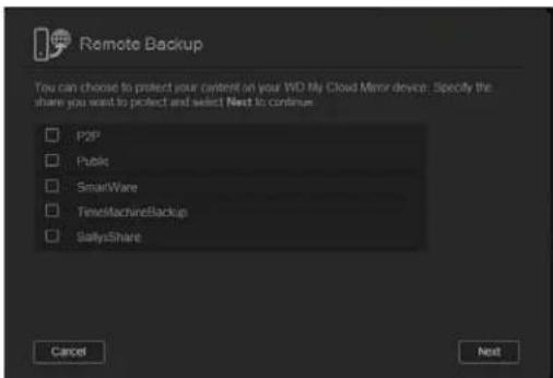 WESTERN DIGITAL My Cloud Mirror WDBWVZ0060JWT - Creating a Remote Backup - 2