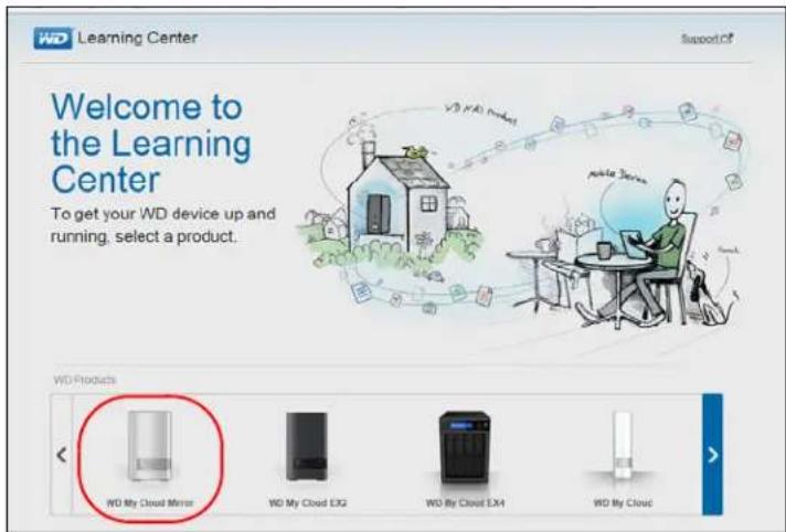 WESTERN DIGITAL My Cloud Mirror WDBWVZ0060JWT - Downloading and Installing the Online Setup Software - 1