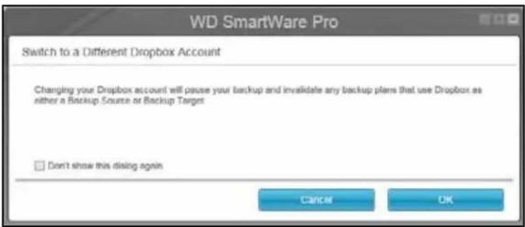 WESTERN DIGITAL My Book Duo WDBLWE0160JCH - Configuring a Remote Dropbox Account - 3