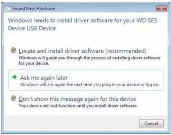 WESTERN DIGITAL My Book Duo WDBLWE0160JCH - Installing the Driver Automatically - 1