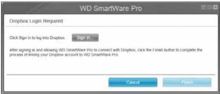 WESTERN DIGITAL My Book Duo WDBLWE0160JCH - Configuring a Remote Dropbox Account - 2