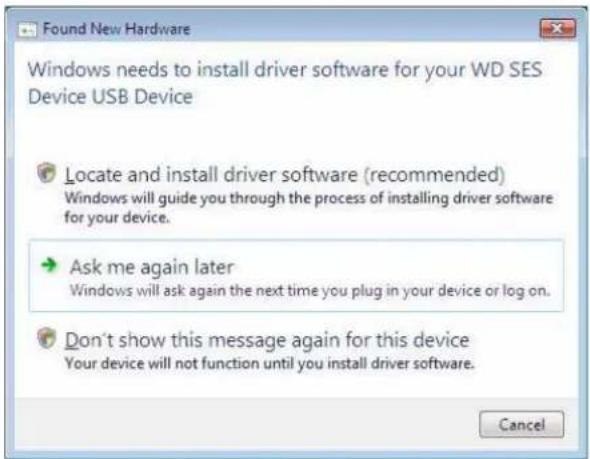 WESTERN DIGITAL My Book Duo WDBLWE0160JCH - Installing the Driver Manually - 1
