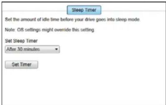 WESTERN DIGITAL My Book Duo WDBLWE0160JCH - Setting the Device Sleep Timer - 1
