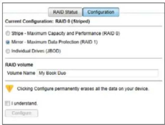 WESTERN DIGITAL My Book Duo WDBLWE0160JCH - Selecting the ... option Displays a volume dialog for specifying the ... - 1