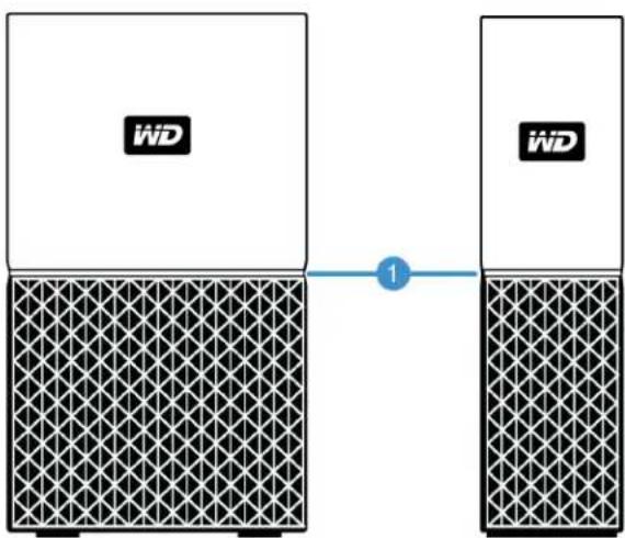 WESTERN DIGITAL My Cloud Home Duo WDBMUT0120JWT - Front LED - 1