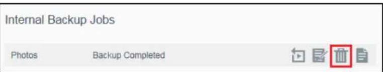 WESTERN DIGITAL My Cloud Mirror WDBWVZ0160JWT - Deleting an Internal Backup Job - 1