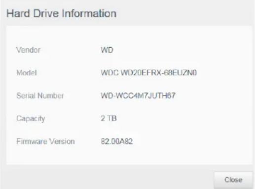 WESTERN DIGITAL My Cloud Mirror WDBWVZ0160JWT - Viewing Hard Drive Information - 1