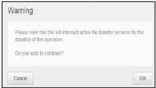 WESTERN DIGITAL My Cloud Mirror WDBWVZ0160JWT - Review the Warning message and click OK. - 1