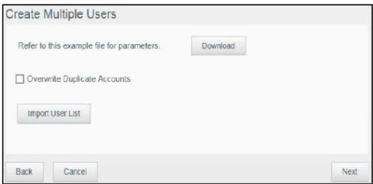 WESTERN DIGITAL My Cloud Mirror WDBWVZ0160JWT - Import Multiple Users - 2