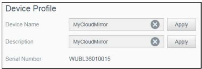 WESTERN DIGITAL My Cloud Mirror WDBWVZ0160JWT - Device Profile - 1