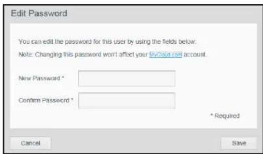 WESTERN DIGITAL My Cloud WDBCTL0080HWT - Changing a User's Password - 1