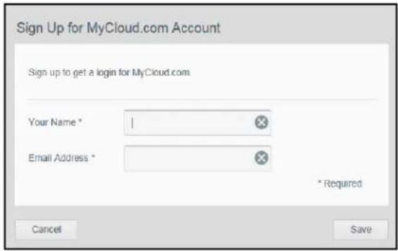 WESTERN DIGITAL My Cloud WDBCTL0080HWT - To give the user access to the MyCloud.com account: - 1