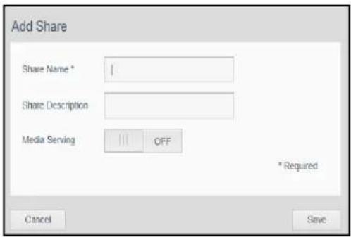 WESTERN DIGITAL My Cloud WDBCTL0080HWT - Creating a New Share - 1
