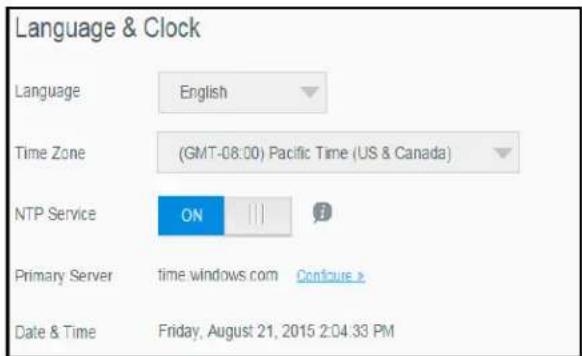 WESTERN DIGITAL My Cloud WDBCTL0080HWT - Language and Clock - 1
