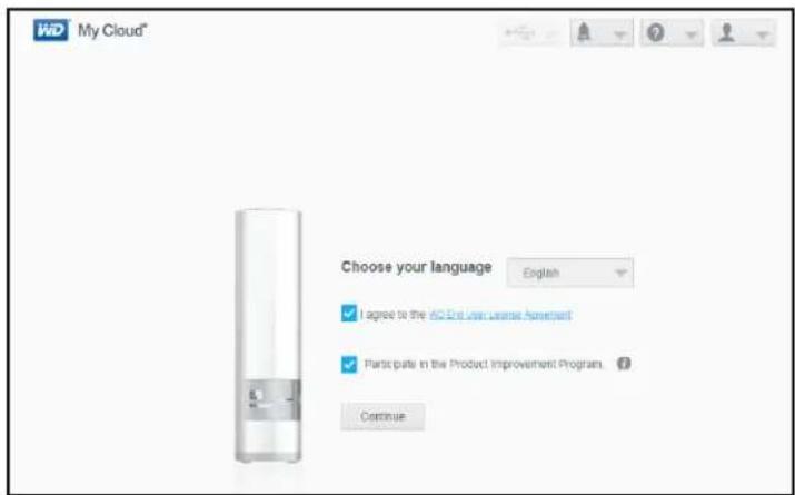 WESTERN DIGITAL My Cloud WDBCTL0080HWT - Getting Started Using the Dashboard - 1