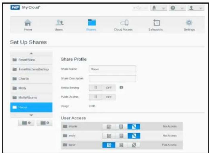 WESTERN DIGITAL My Cloud WDBCTL0080HWT - Making a Share Private - 1
