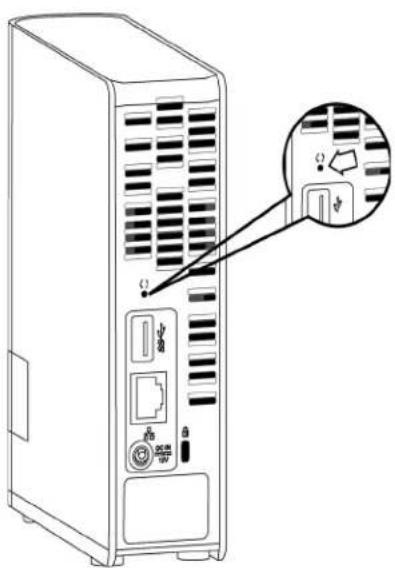 WESTERN DIGITAL My Cloud WDBCTL0080HWT - Resetting with Power On - 1